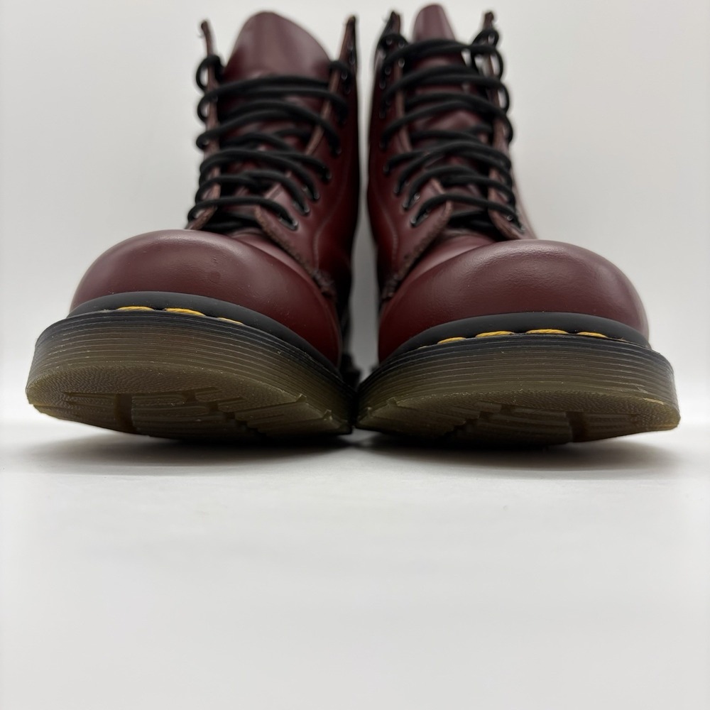 Dr. Martens Womens 9 Mens 8 Boots 1460 8-Eye Cherry Red Smooth Leather Lace Read - Picture 6 of 15